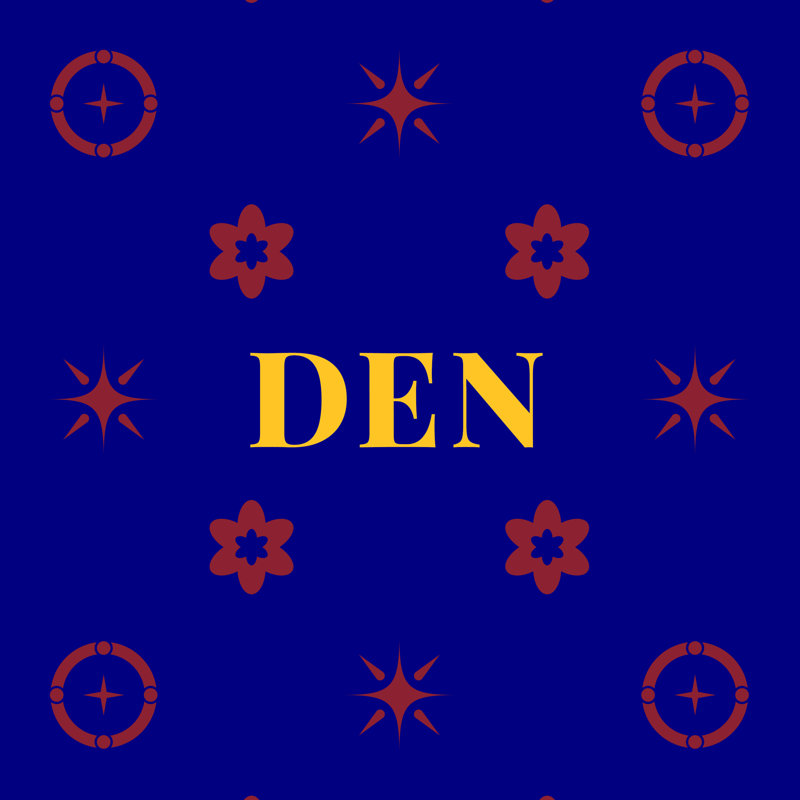 Coussin Denver Basketball, Rouge / bleu marine / or