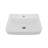 White Rectangular Wall Mount Bathroom Sink without Faucet and Overflow