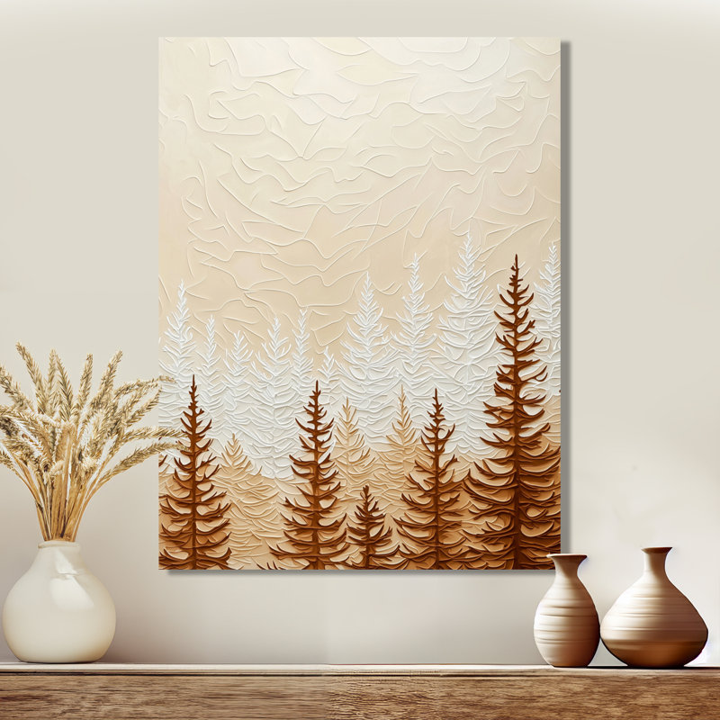 «Mist Over The Pines Autumn Forest IV», impression sur métal, paysages, H 32 po x l 24 po x P 0,84 po