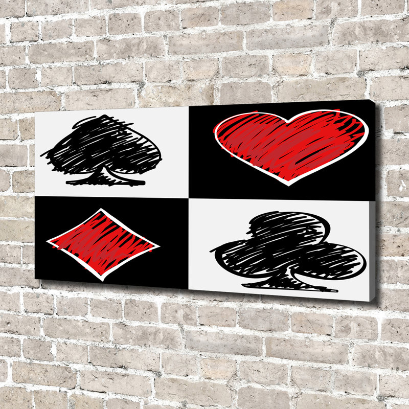 Card Colours - Wrapped Canvas Print, 70cm H X 140cm W