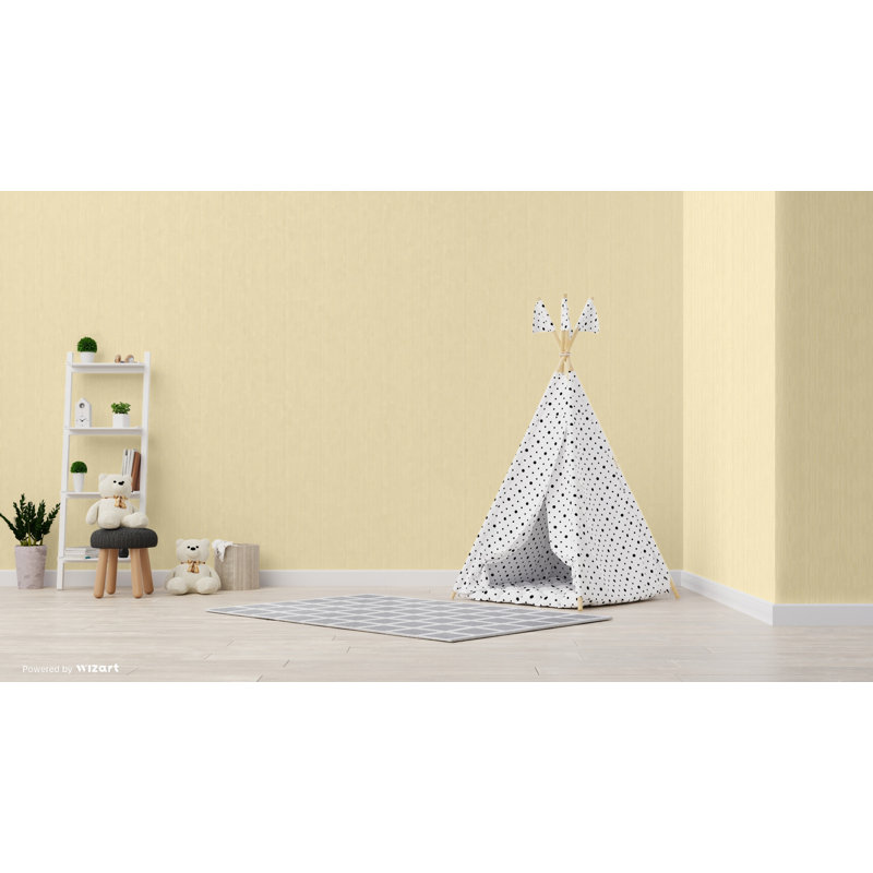 Stria 10m x 53cm Wallpaper Roll, Soft Gold