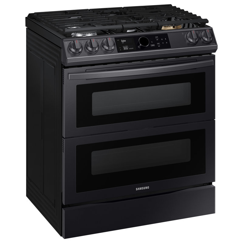 Cuisinière à gaz Samsung, Acier inoxydable noir