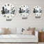 Horloge murale de Noël paysage de forêt minimaliste et neige - Lake House-60186900
