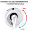Système de douche haute avec bec de baignoire - robinet à double valve 2 en 1. 7 modèles de jet pour une expérience de rajeunissement. . Toute la structure métallique. 1,8 gallon par minute. Boyau de 59 po. Système de robinet à raccord 1/2 po.-127377225