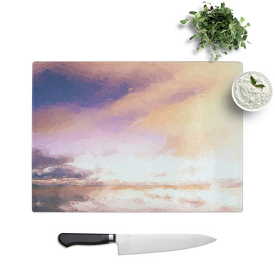 Tempered Glass Clouds Above Chopping Board