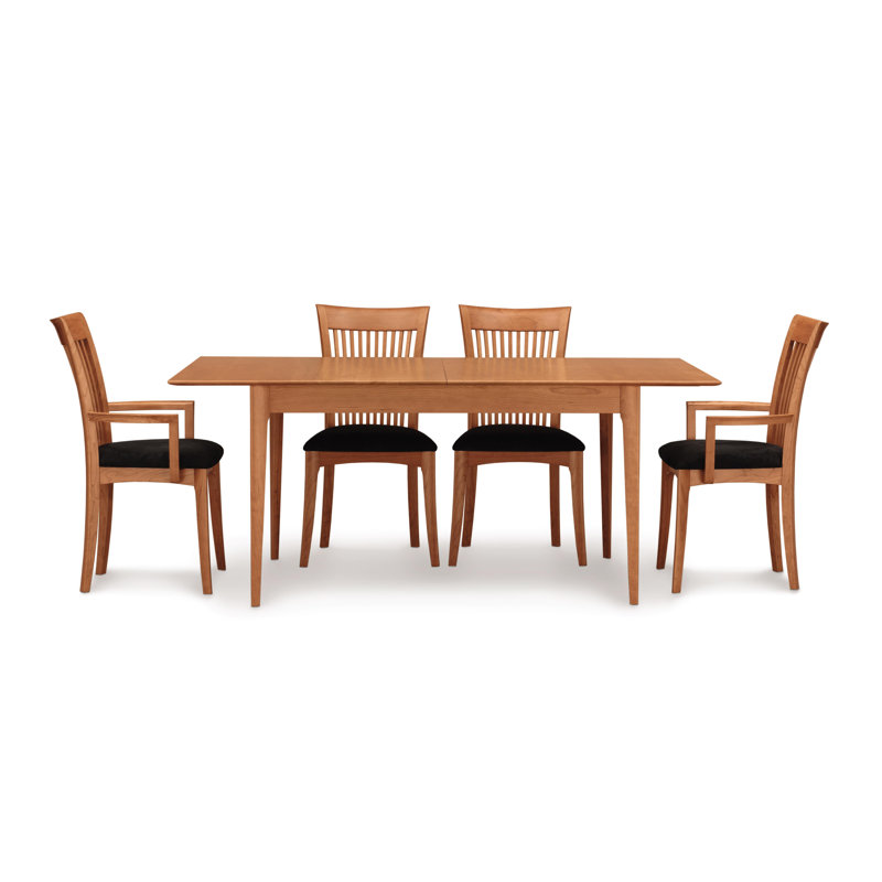 Sarah Four Leg Extension Table, Natural Cherry, 42" W x 96" L