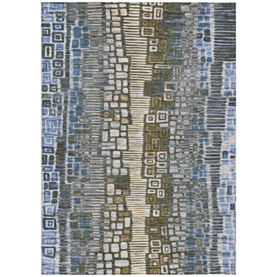 Machine Washable Indoor/Outdoor Jenning ACN2268 Geometric Rug