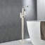 Robinet de baignoire à fixer au sol à poignée simple avec douche à main-41192466