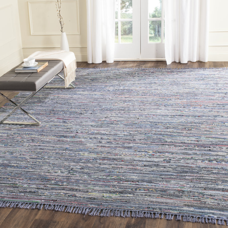 Tapis rayé en coton Feliciano, Rectangle 5 pi x 8 pi