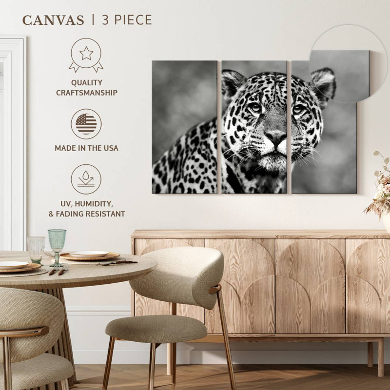 Monochromatic Jaguar, 32" H x 50" W