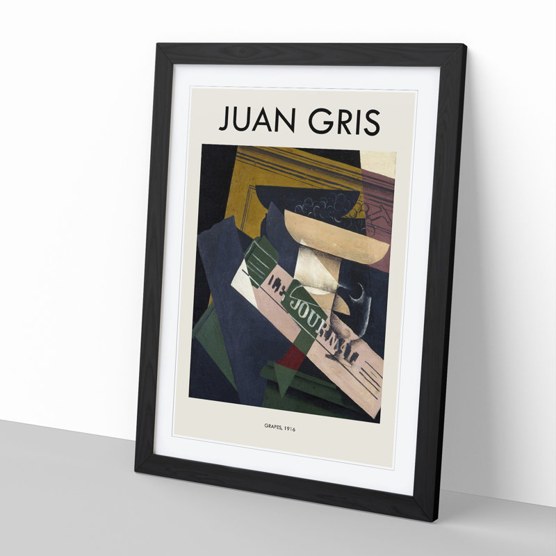Journal by Juan Gris - Picture Frame Art Prints, 65cm H x 48cm W x 2cm D, Black Framed