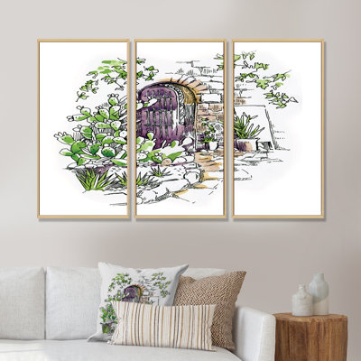 3 pièces, cadre flottant, impression sur toile