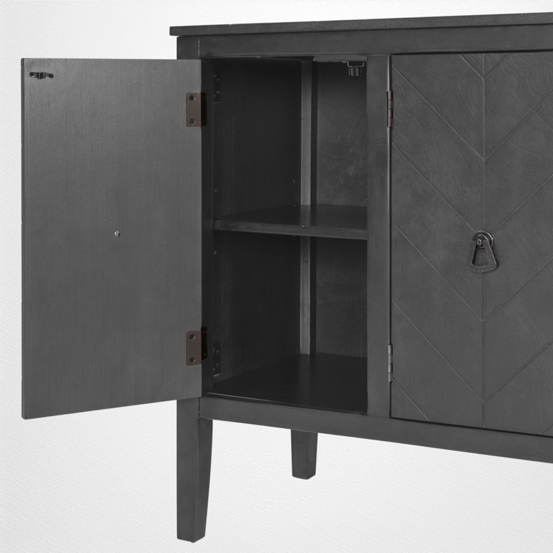 37" Sideboard with  Cabinets, Gray