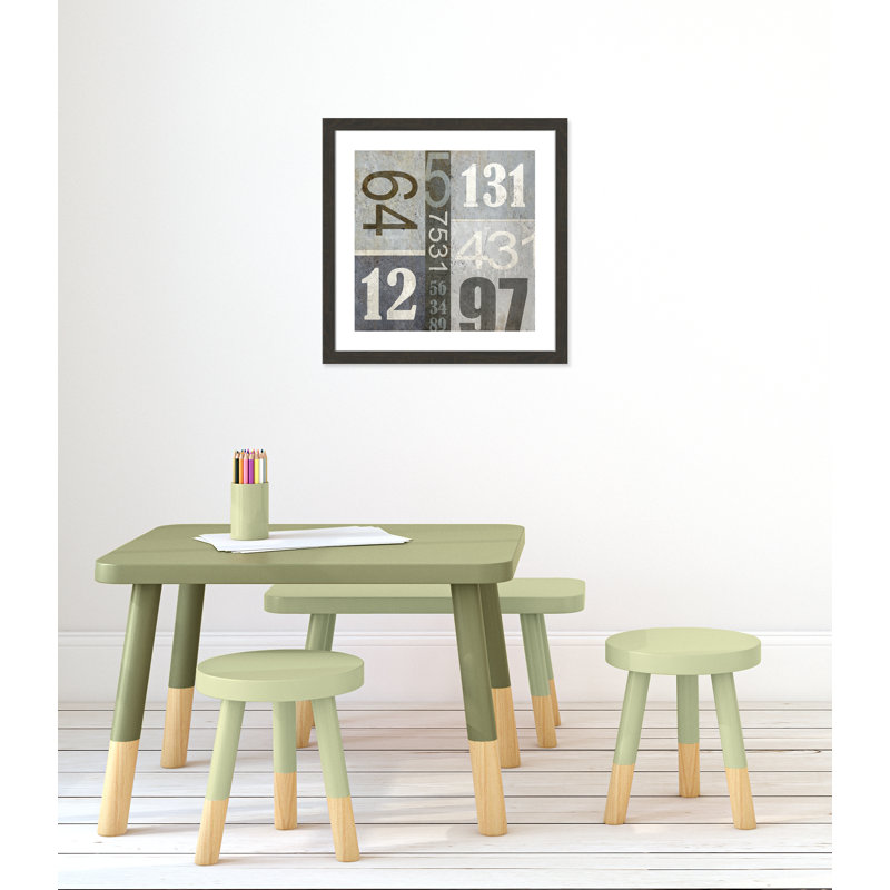 Art numérique encadré, H 22,5 po x l 22,5 po x P 0,6 po, Encadré plat à grain de bois noir