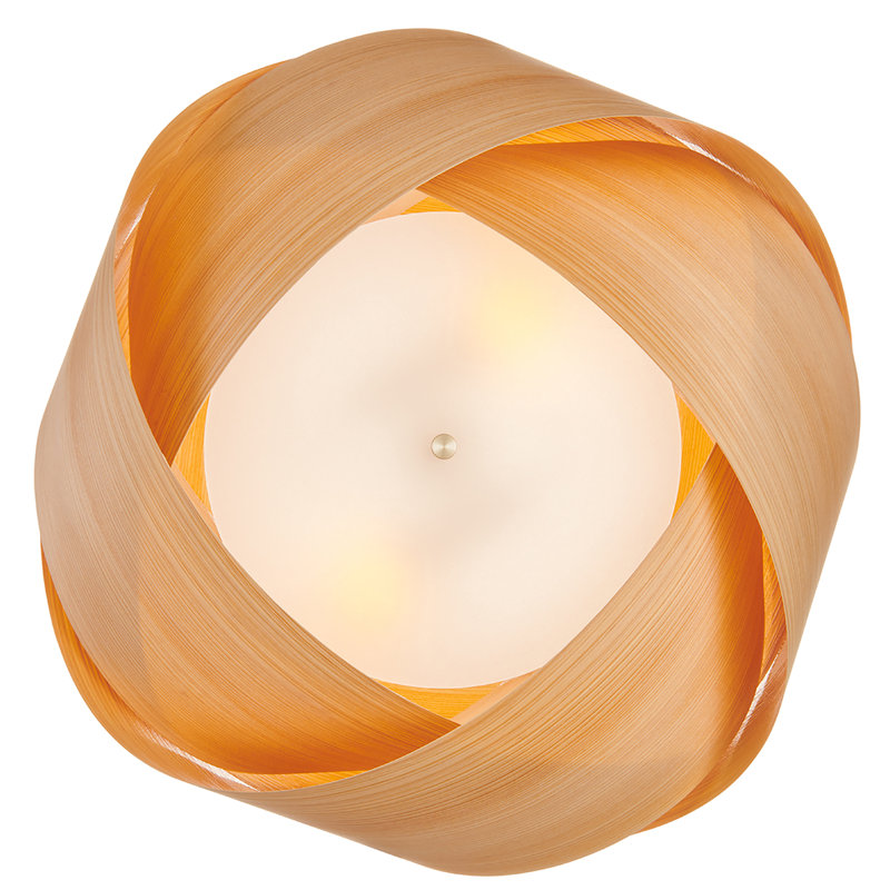 Serene Grande LED Chandelier, White Oak, 12" H x 17" W x 19" D