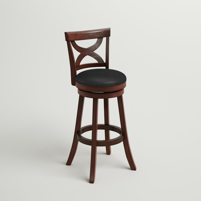 Aislinn Swivel Upholstered Counter Stool with Solid Wood Frame, Bar Stool (29” Seat Height)
