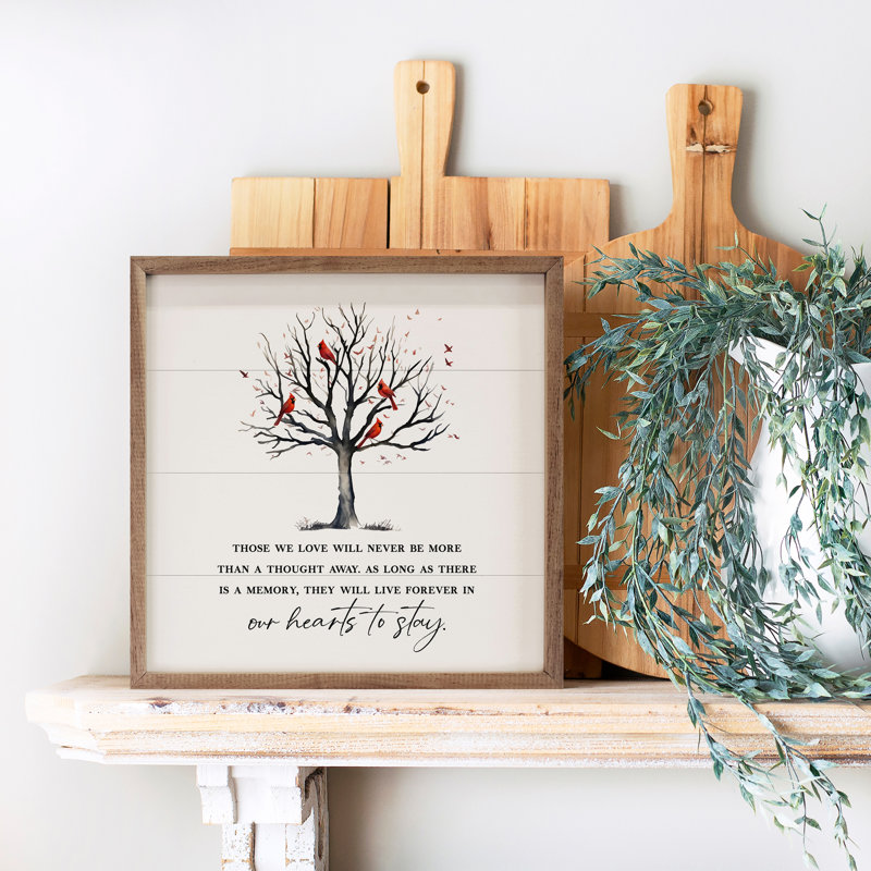 Arbre cardinal Our Hearts To Stay, H 12 po x l 12 po x P 1 po