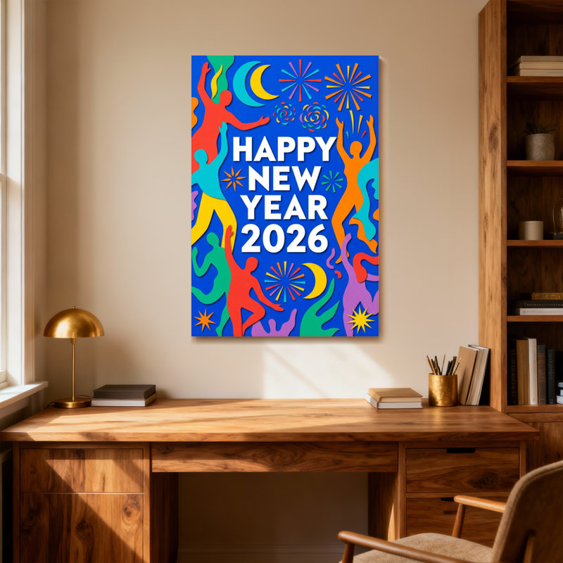 Motif de célébration mode bonne année 2026, H 30 po x l 20 po