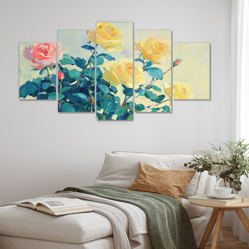 Brady - - Roses, décoration murale - Décoration murale moderne, diamant