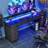 Keldric Rectangle Desk, Computer Desk with Drawers, Gaming Desk with LED Lights, Small Desk with Power Outlets, Writing Desk with Storage, Home Office Desk with Monitor Stand for Study-1379296351-1369033334