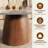 Mid-Century Modern Round Coffee Table Stone Marble Effect Wooden Pedestal Table For Living Room & Home Decor-788503315-800592968-800670362