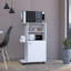 Chariot de cuisine polyvalent compact avec armoire pratique et roulettes lisses-125685488