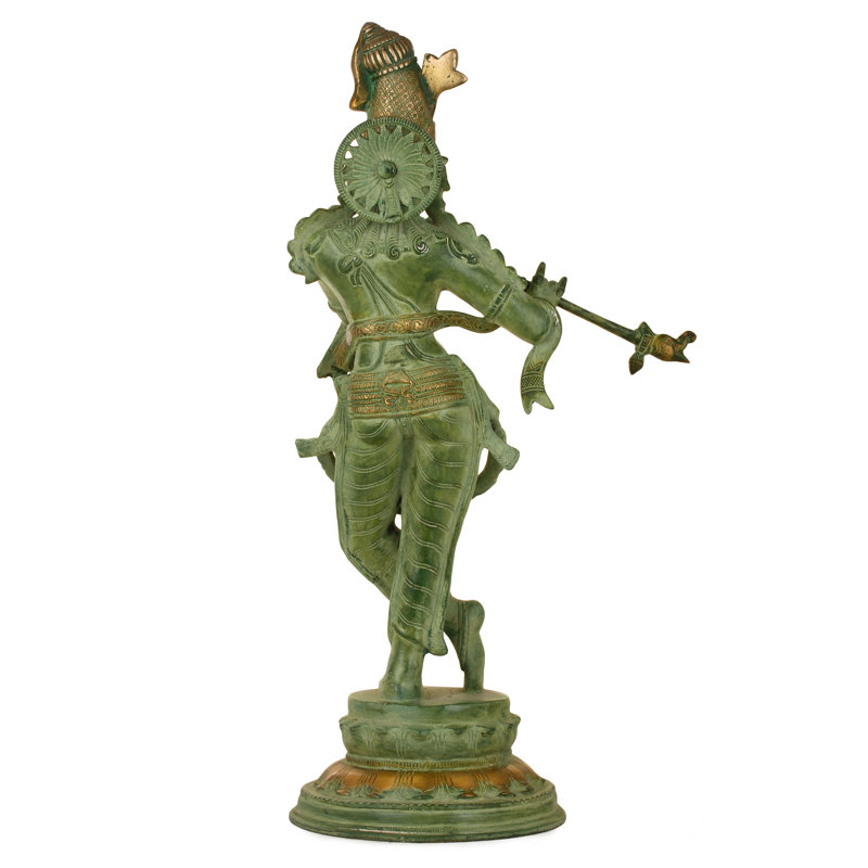 Statue le flûtiste céleste, Vert