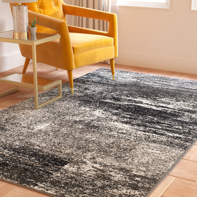 Binali Adirondack Revival Area Rug, Rectangle 122 x 183 cm, Silver/Black
