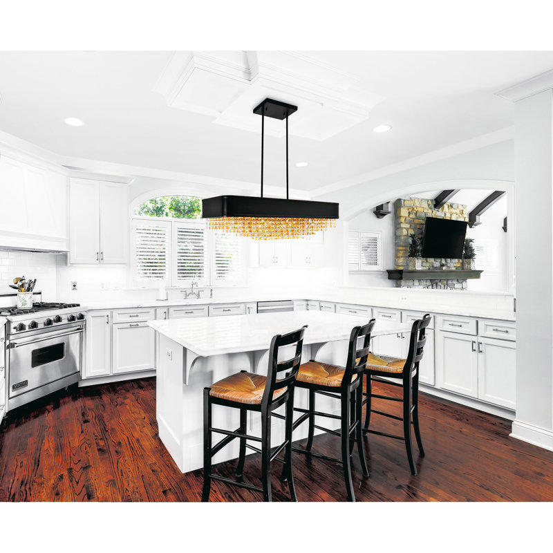 Mali 10 - Light Satin Black Kitchen Island Pendant