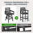 Outdoor Swivel Bar Stools, Carbon HDPE Patio Chair with 360° Swivel Ladderback, All-Weather Bar Height Stool for Deck and Poolside-2096218161
