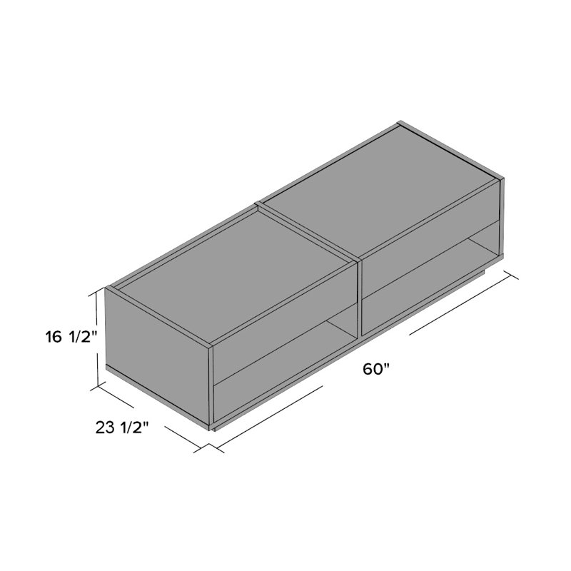 Solid Coffee Table with Storage