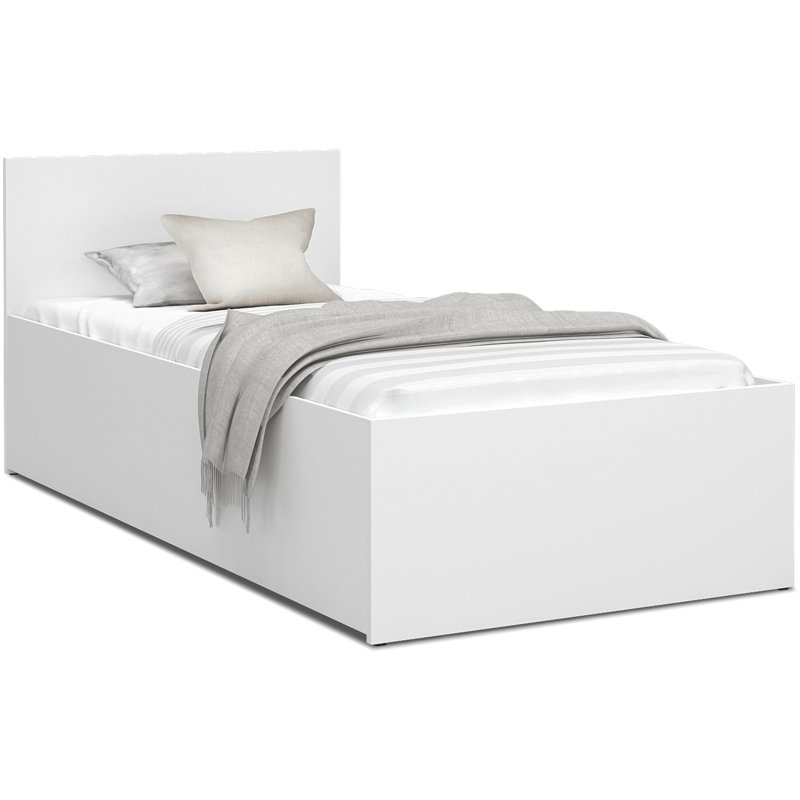 Grandview Ottoman Storage Bed, White, European Single (90 x 200cm)