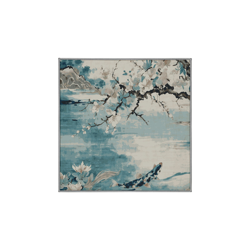 Tapis brun soyeux et moelleux, Carré 6 pi