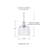 Baldwyn 1-Light Dimmable Hammered Glass Shade Single Bell Pendant-868235528