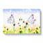 Two Butterflies upon Yellow Flowers in Abstract - Wrapped Canvas-55301873