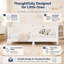 Lit double sur pied en bois Montessori avec garde-corps, lit de jour convertible 3-en-1 en lit plateforme pour enfants, cadre de lit multifonctionnel pour chambre de garçon, blanc-509366478-509366477