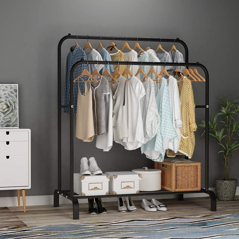 Everhart 110cm Clothing Rack, Black