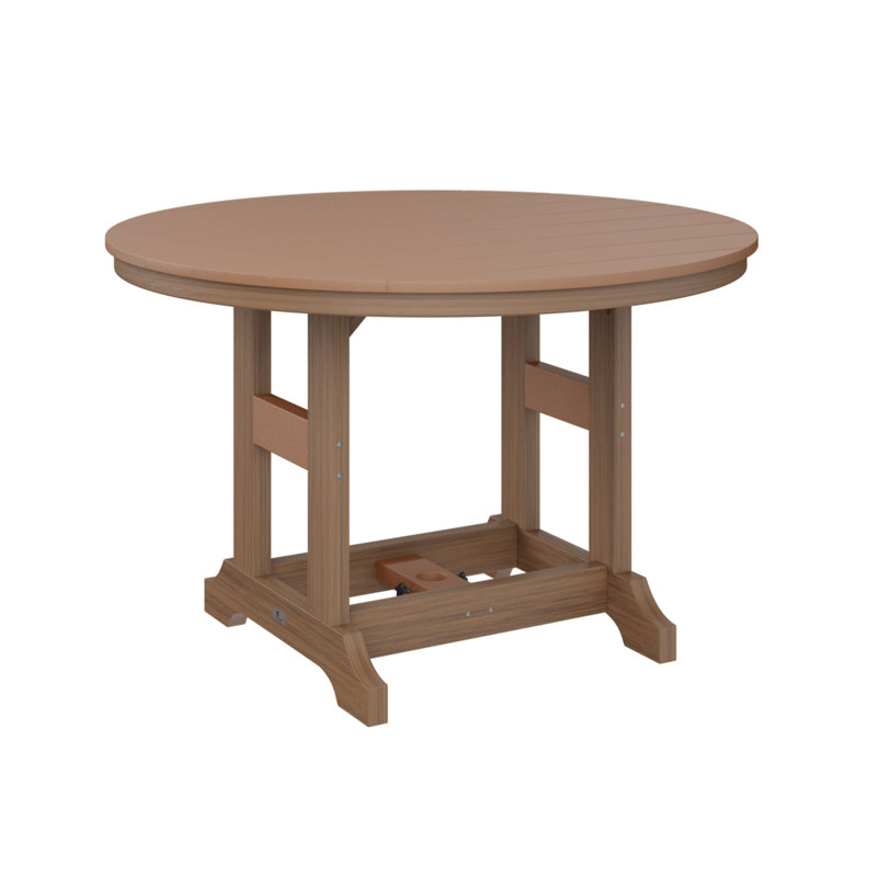Garden Classic Outdoor Round Bar Table, Antique Mahogany, Cedar