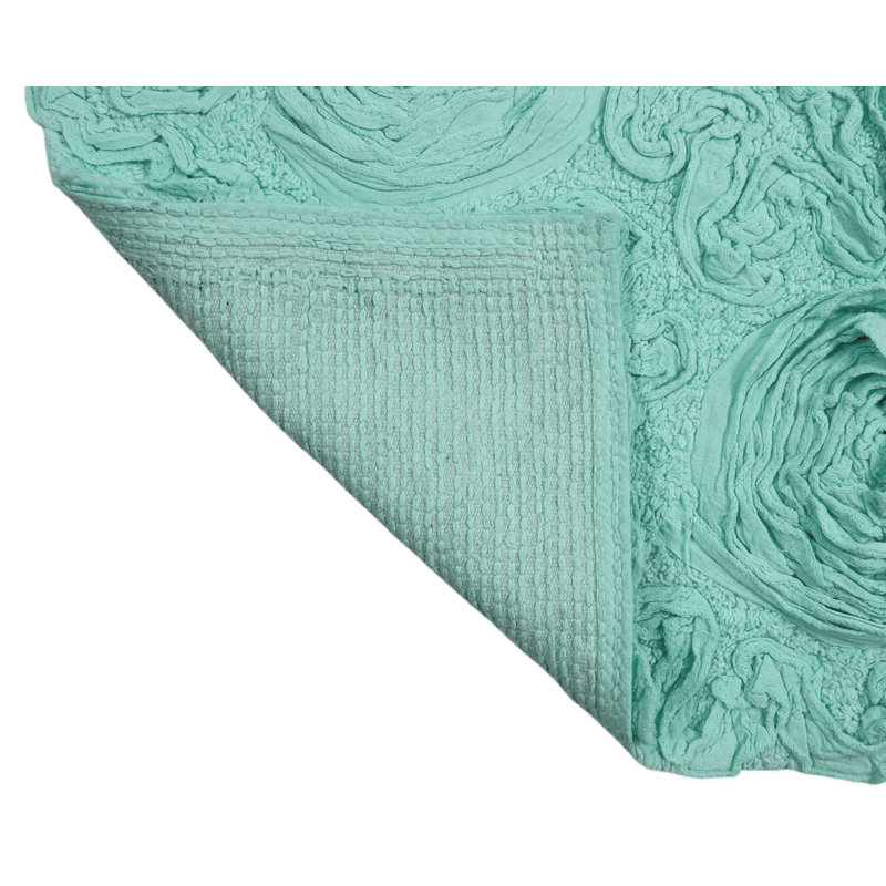 Skak Cotton Bath Rug, Pink, 24" W x 40" L