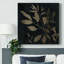 Noir et feuilles naturelles II sur toile-388484075