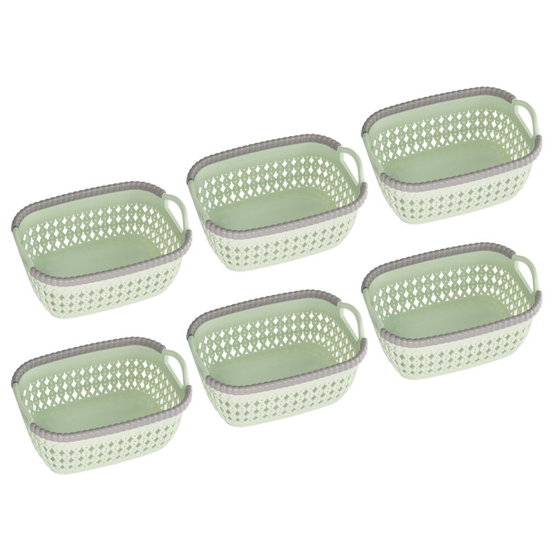 Rebrilliant Plastic Basket, 6, Green
