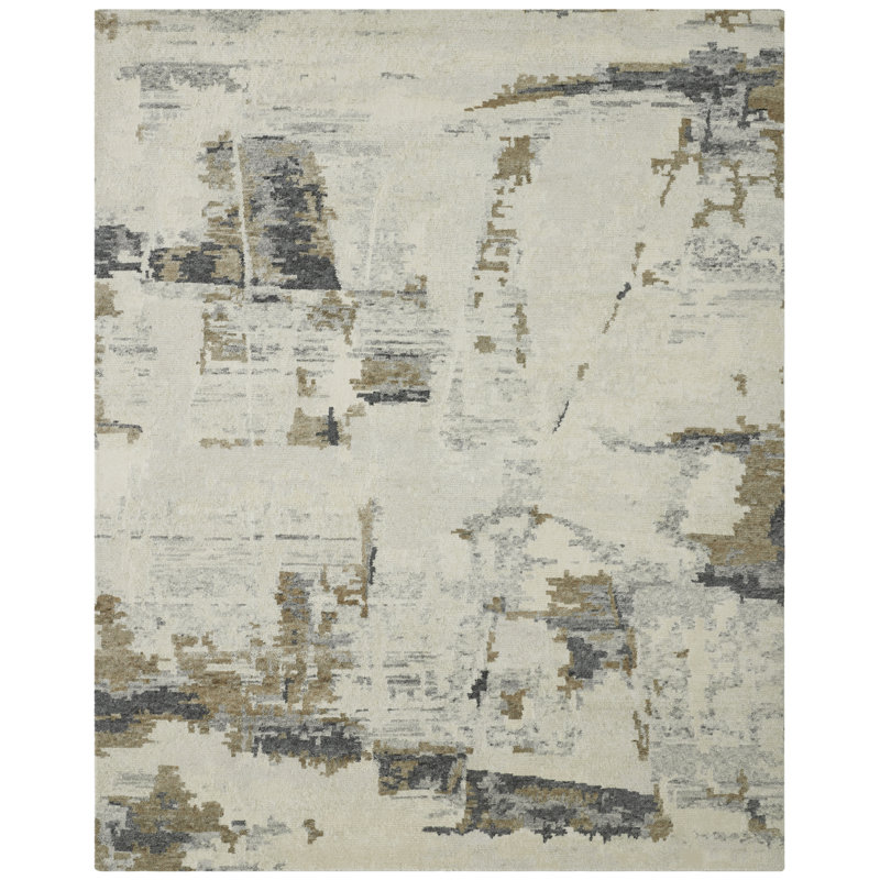 Tapis en laine noué à la main Tempo Urban Fossil, Rectangle 9 pi x 12 pi