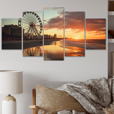 Myrtle Beach South I - Nautical & Beach Wall Decor - 5 Panels