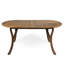 Table de salle à manger ovale en bois de 178 cm (70 po) pour patio extérieur avec une finition élégante