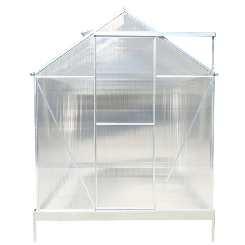 Serre en polycarbonate, H 96,8 po x l 75,2 po x P 123,2 po, Argent argent