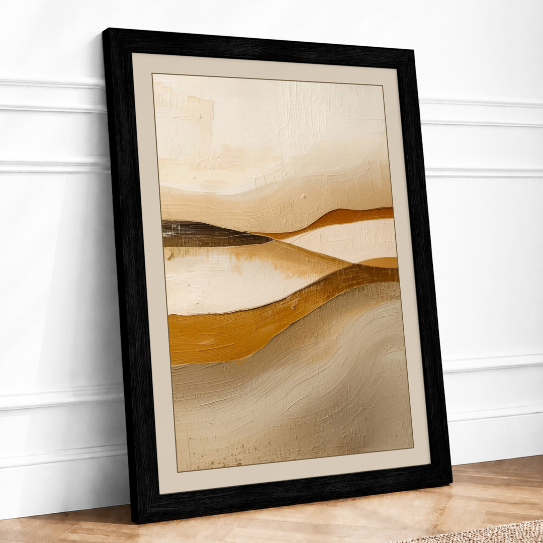 Golden Wooden Spoons Minimalist Framed Art Print