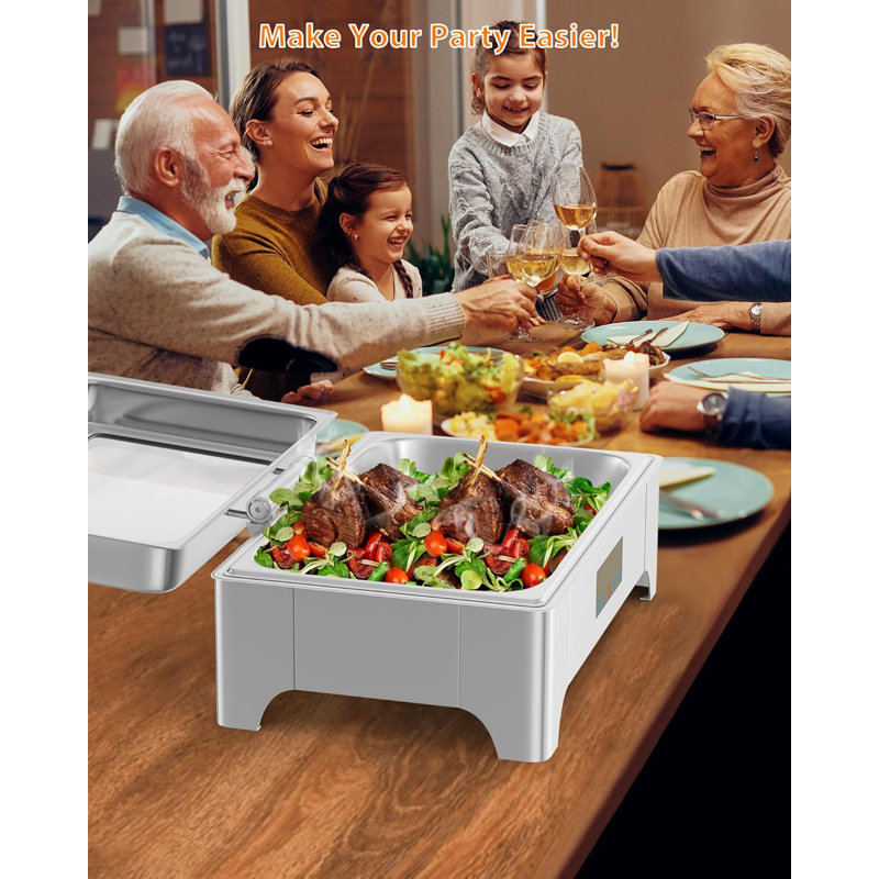 Ensemble de buffet à vaisselle électrique avec écran tactile, Argent argent