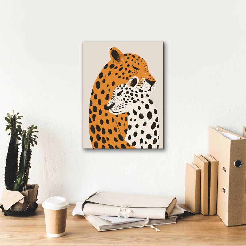 «Leopard Mom» par Andreas Magnusson, art mural sur toile, H 16 po x l 12 po x P 0,75 po