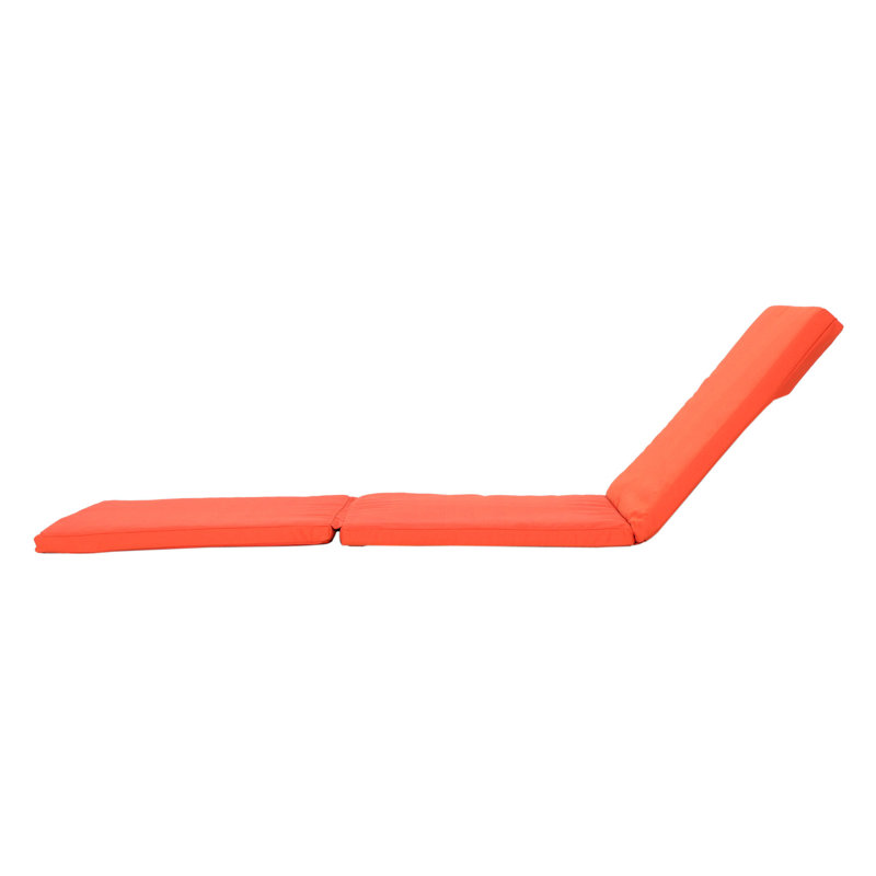 Orange Lounge Cushion - Water , Protected, Rectangular Design Waterproof, Fade And With Ties