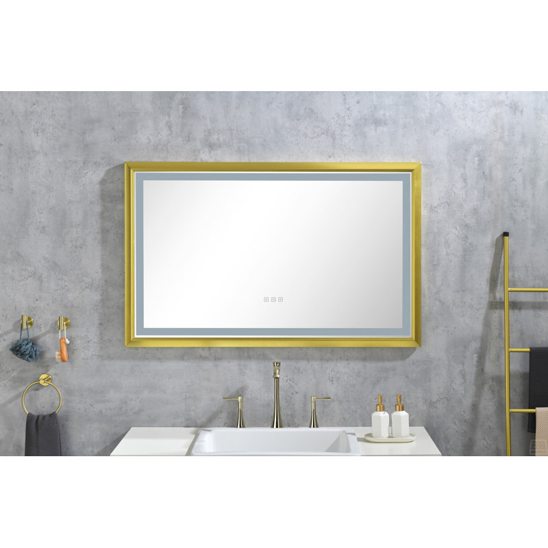 Miroir de salle de bain surdimensionné à DEL